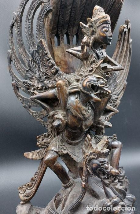 Arte: Escultura de garuda tallada en madera - Foto 5
