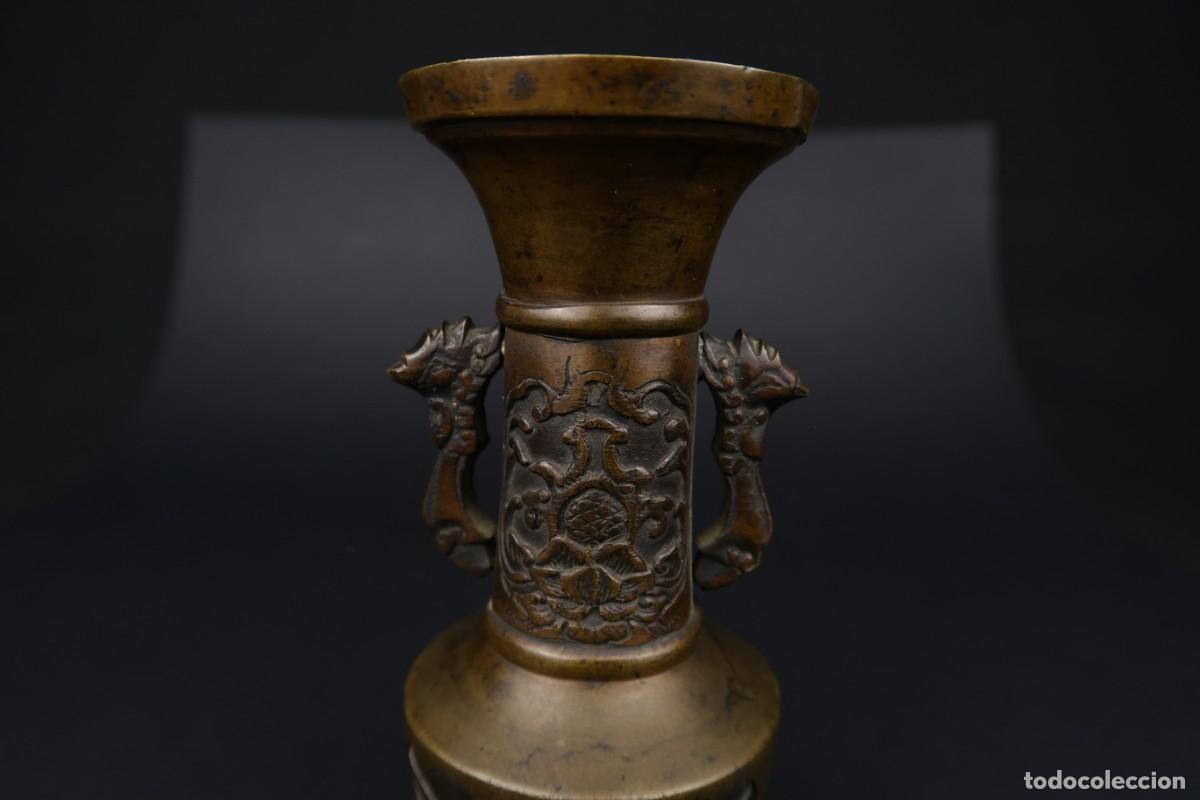 Arte: Antiguo Jarr&oacute;n Chino de Bronce - Foto 3