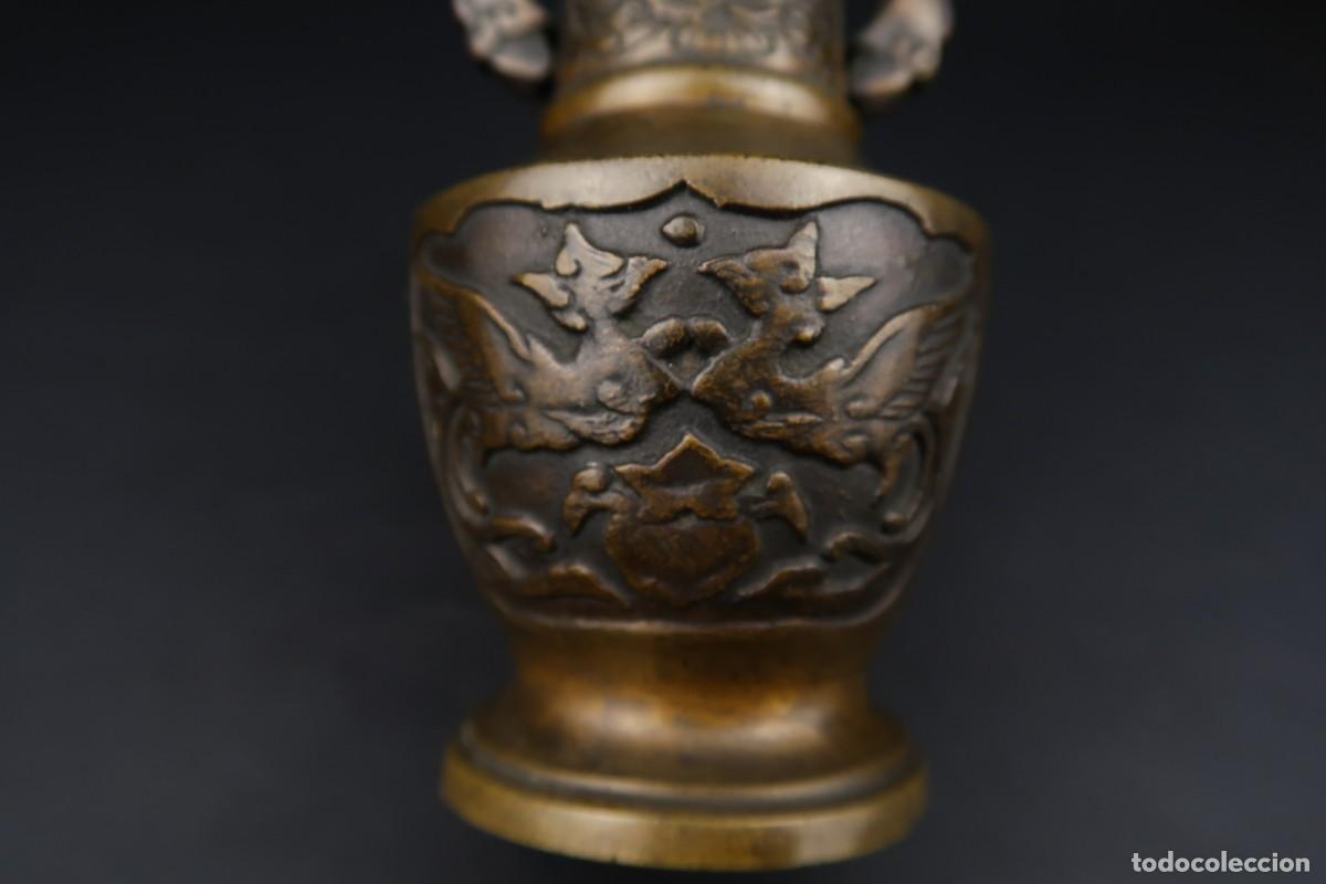 Arte: Antiguo Jarr&oacute;n Chino de Bronce - Foto 5