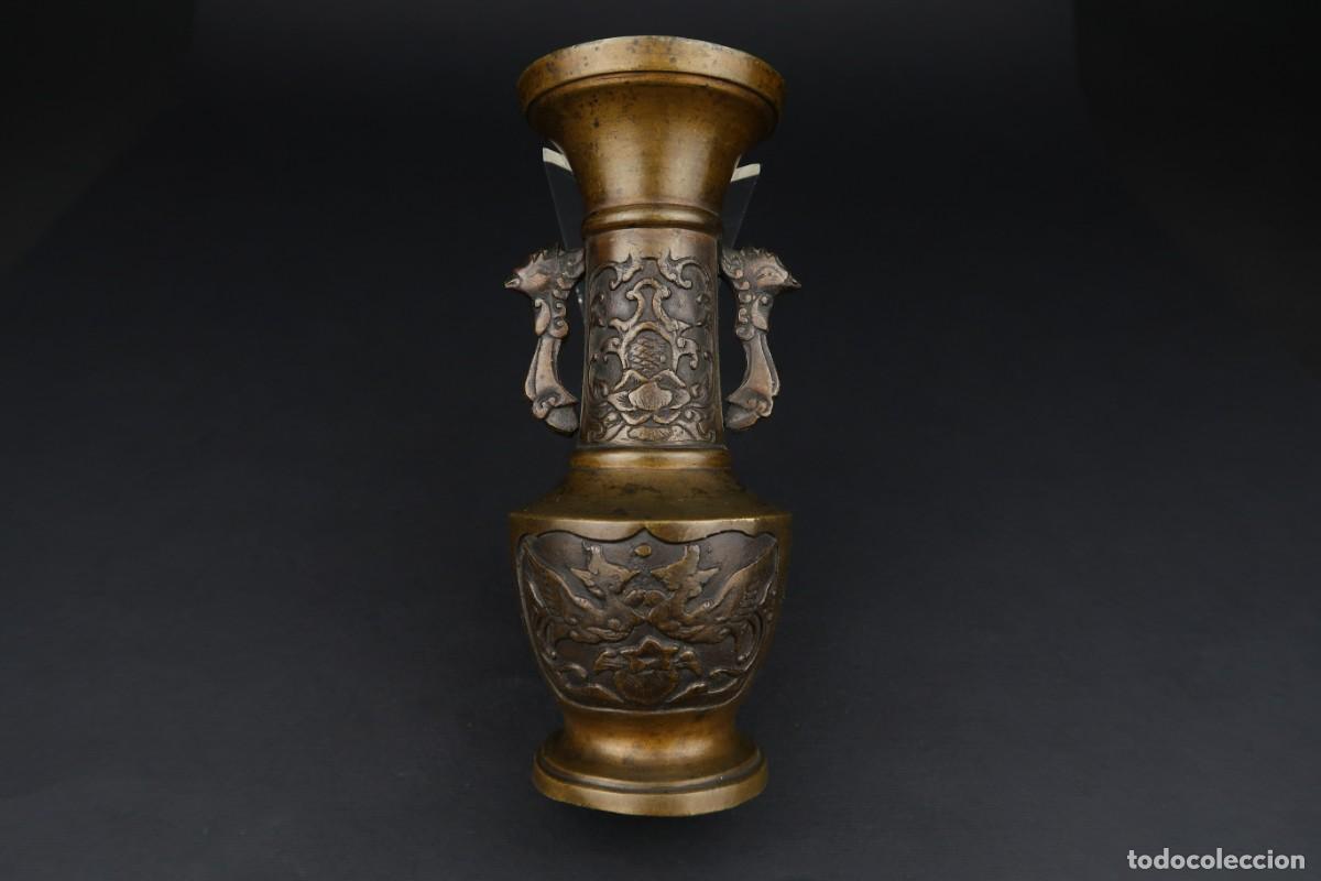 Arte: Antiguo Jarr&oacute;n Chino de Bronce - Foto 8