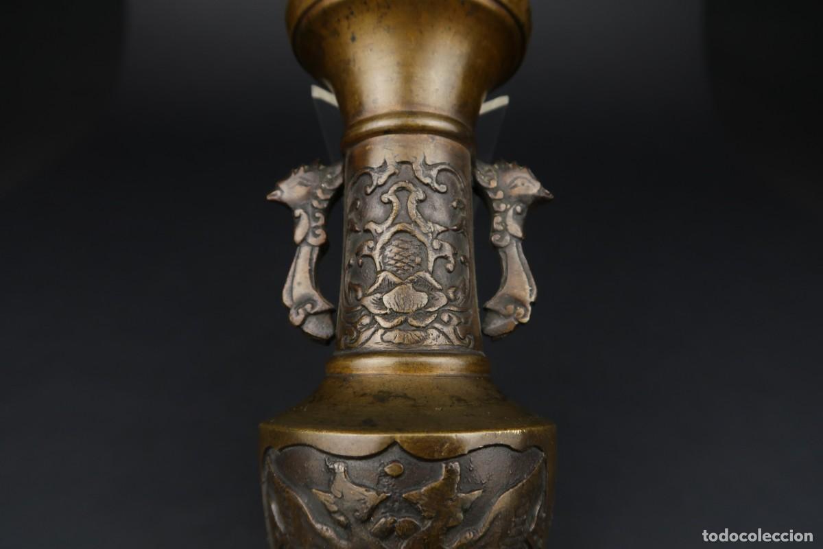 Arte: Antiguo Jarr&oacute;n Chino de Bronce - Foto 9