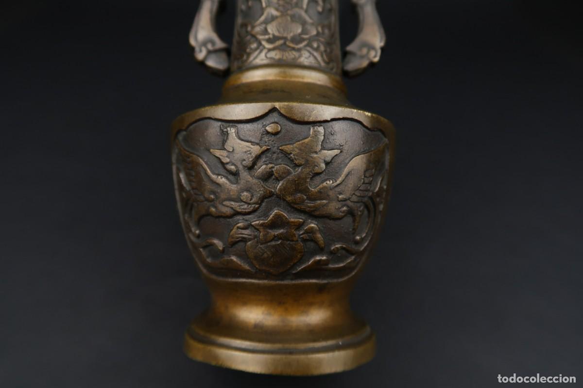 Arte: Antiguo Jarr&oacute;n Chino de Bronce - Foto 10