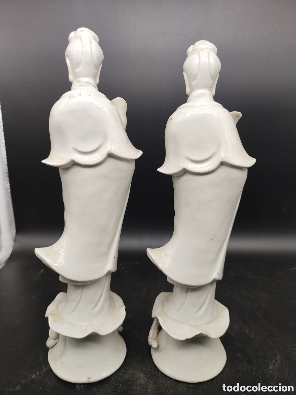Arte: Pareja figuras blanco de Chine - Foto 6