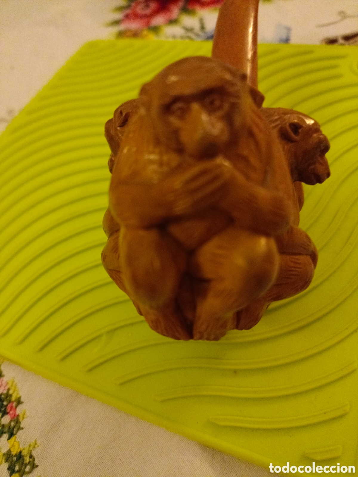 Arte: Pipa tallada con 3 monos - Foto 12