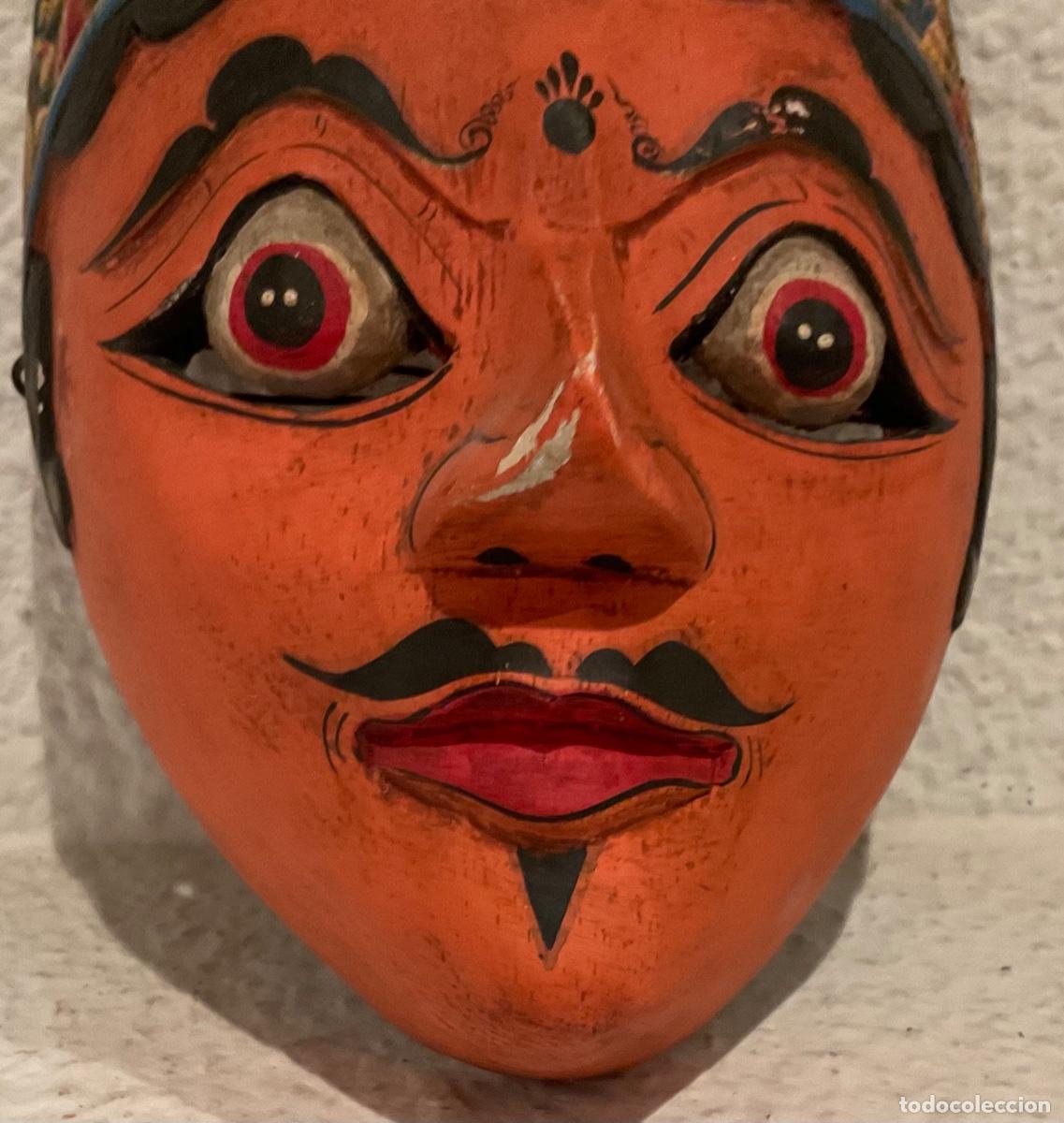 Arte: M&Aacute;SCARA WAYANG TOPENG ORIGINARIA DE LA ISLA DE JAVA de 18 cm - Foto 2