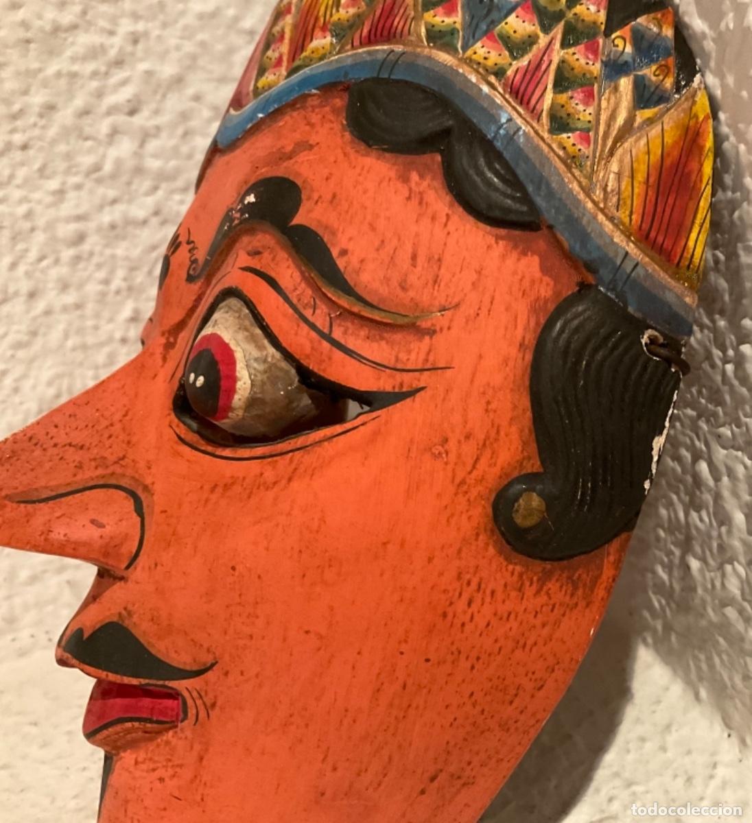 Arte: M&Aacute;SCARA WAYANG TOPENG ORIGINARIA DE LA ISLA DE JAVA de 18 cm - Foto 3