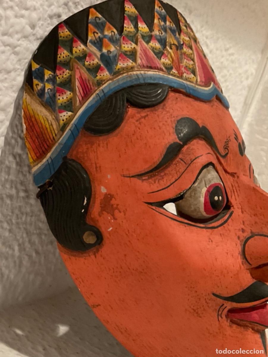 Arte: M&Aacute;SCARA WAYANG TOPENG ORIGINARIA DE LA ISLA DE JAVA de 18 cm - Foto 4
