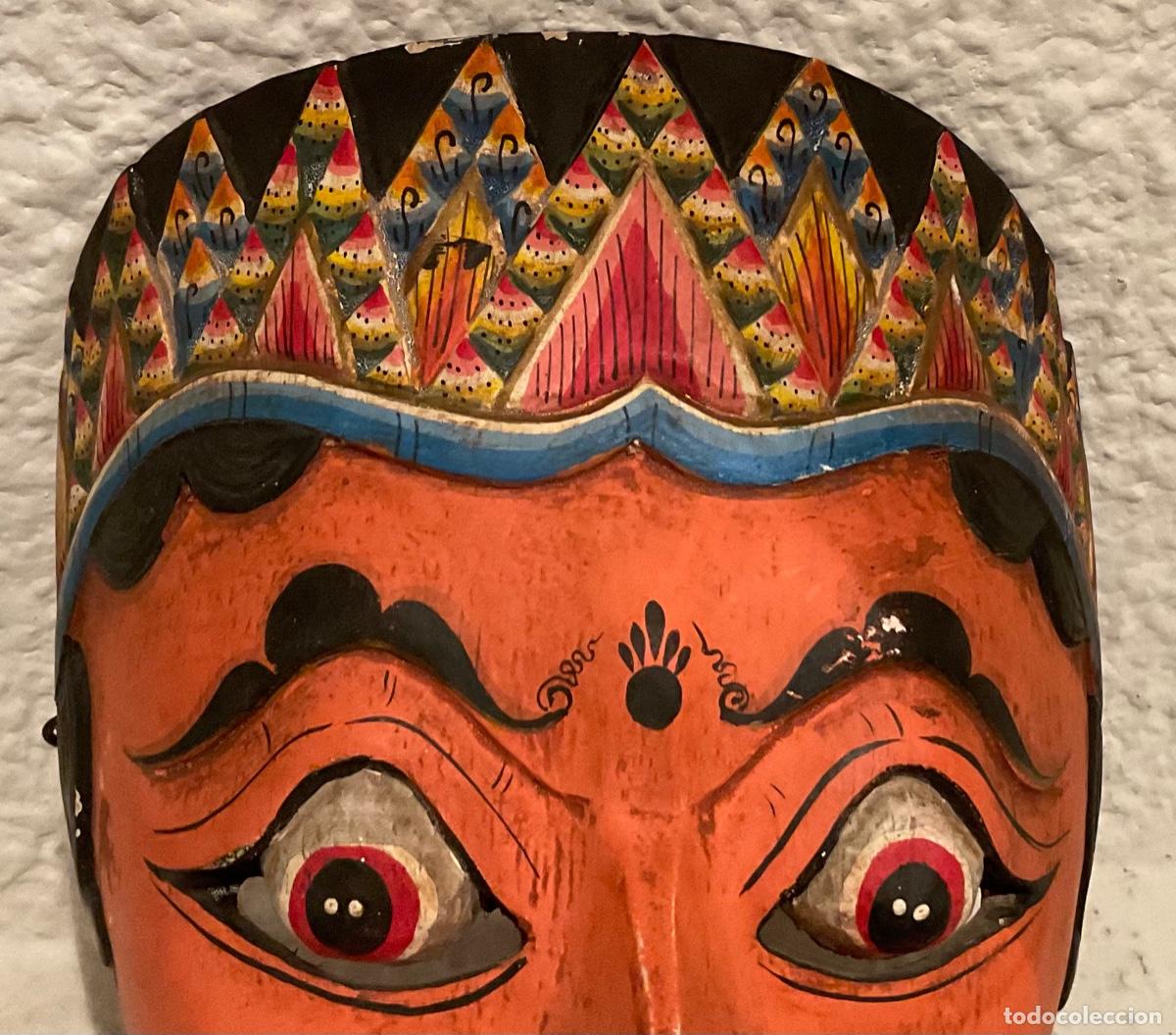 Arte: M&Aacute;SCARA WAYANG TOPENG ORIGINARIA DE LA ISLA DE JAVA de 18 cm - Foto 5