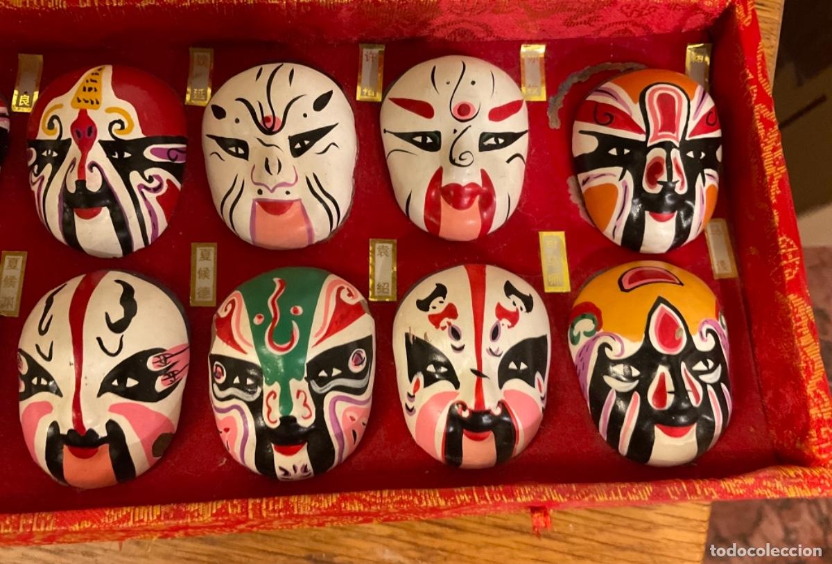 Arte: ESTUCHE DE 32 M&Aacute;SCARAS DE LA &Oacute;PERA DE BEIJING - Foto 4