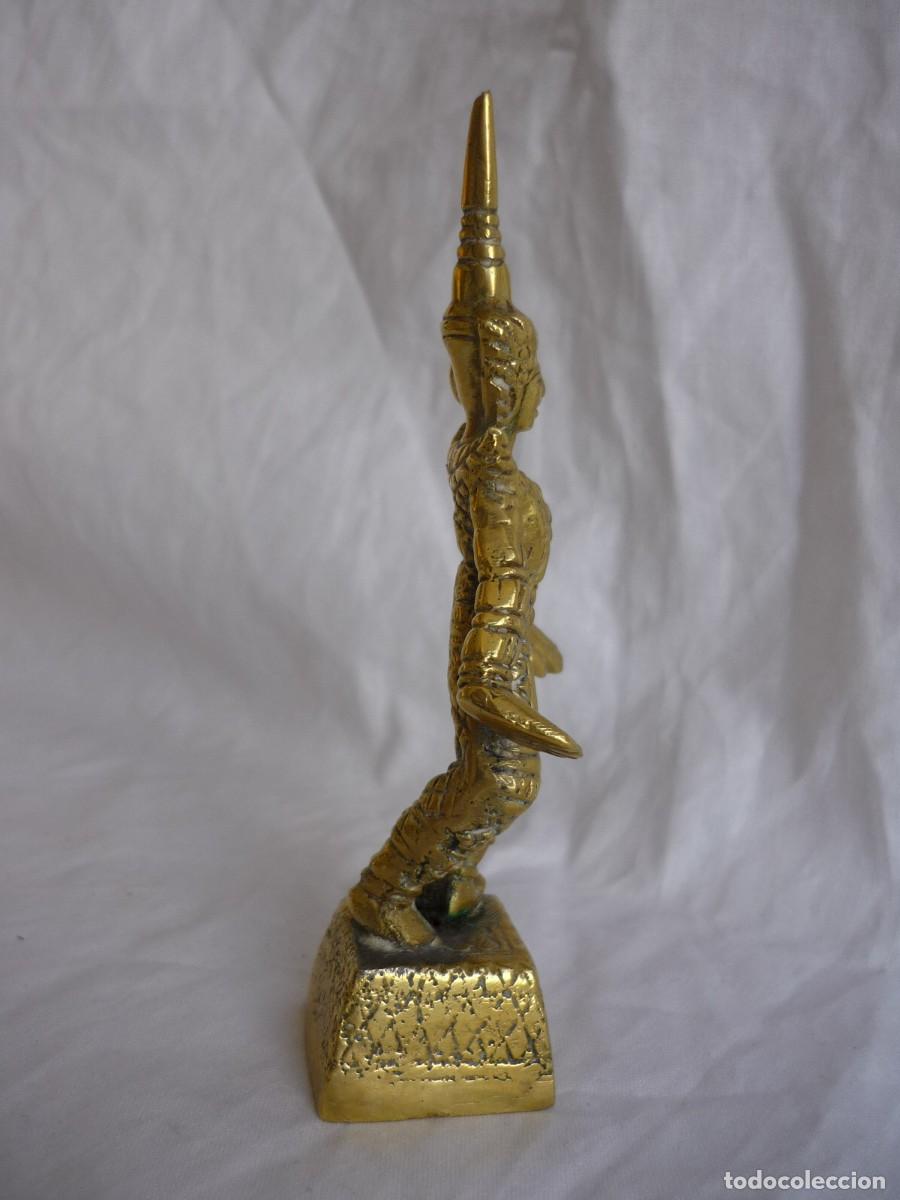 Arte: Figura de bronce bailar&iacute;n tailand&eacute;s - Foto 3