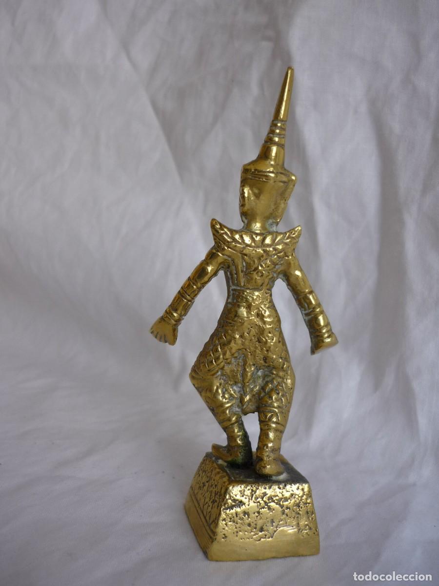 Arte: Figura de bronce bailar&iacute;n tailand&eacute;s - Foto 4