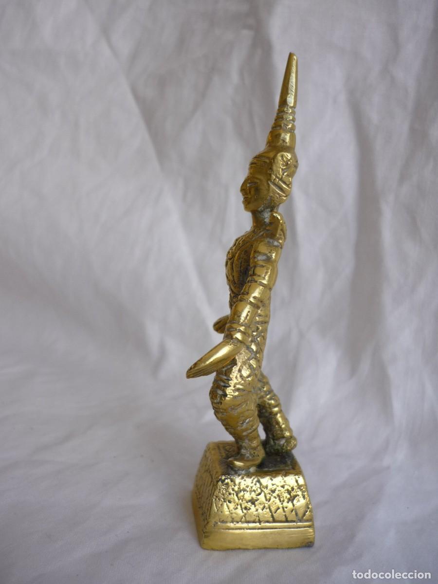 Arte: Figura de bronce bailar&iacute;n tailand&eacute;s - Foto 5