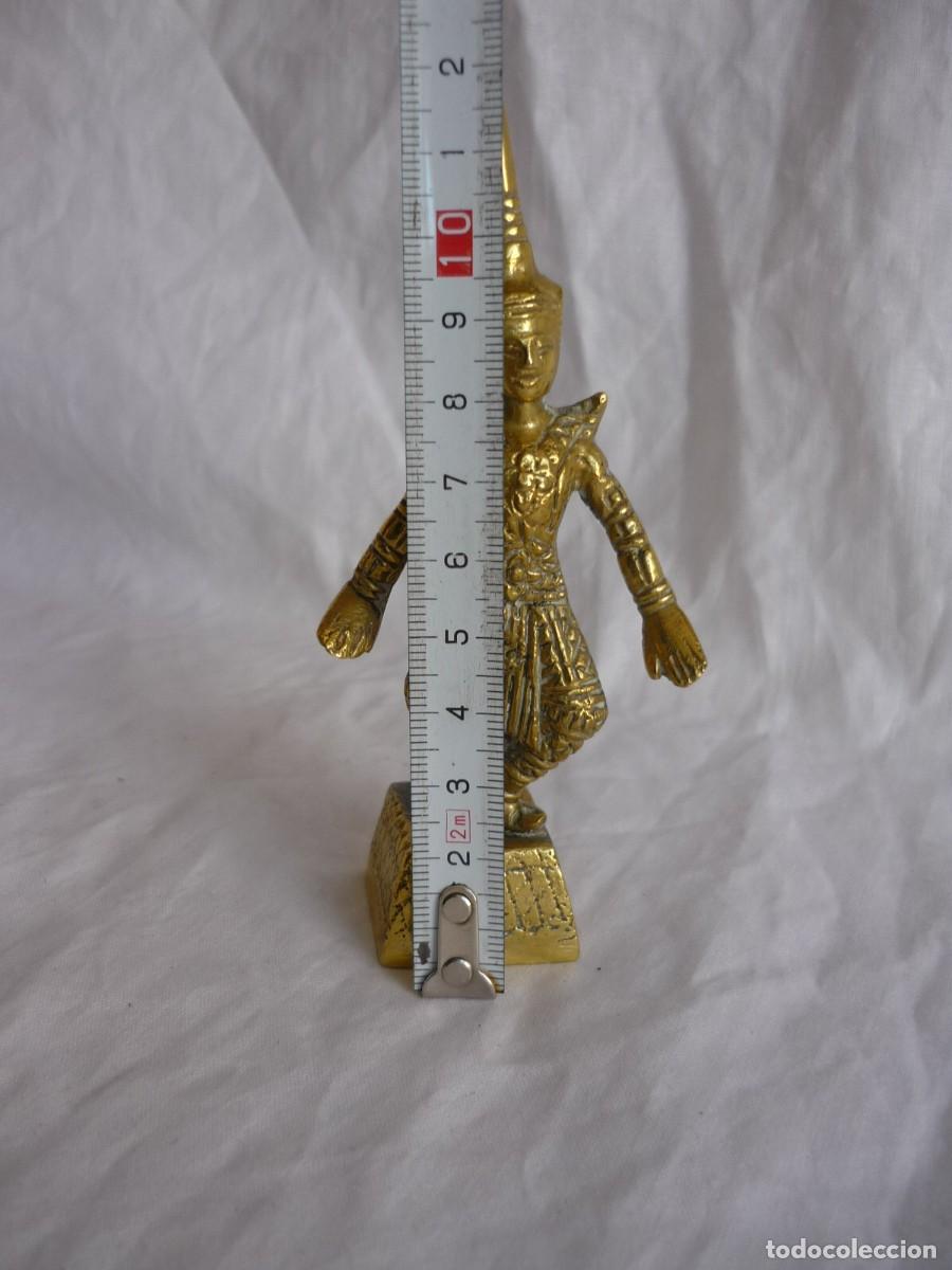 Arte: Figura de bronce bailar&iacute;n tailand&eacute;s - Foto 7