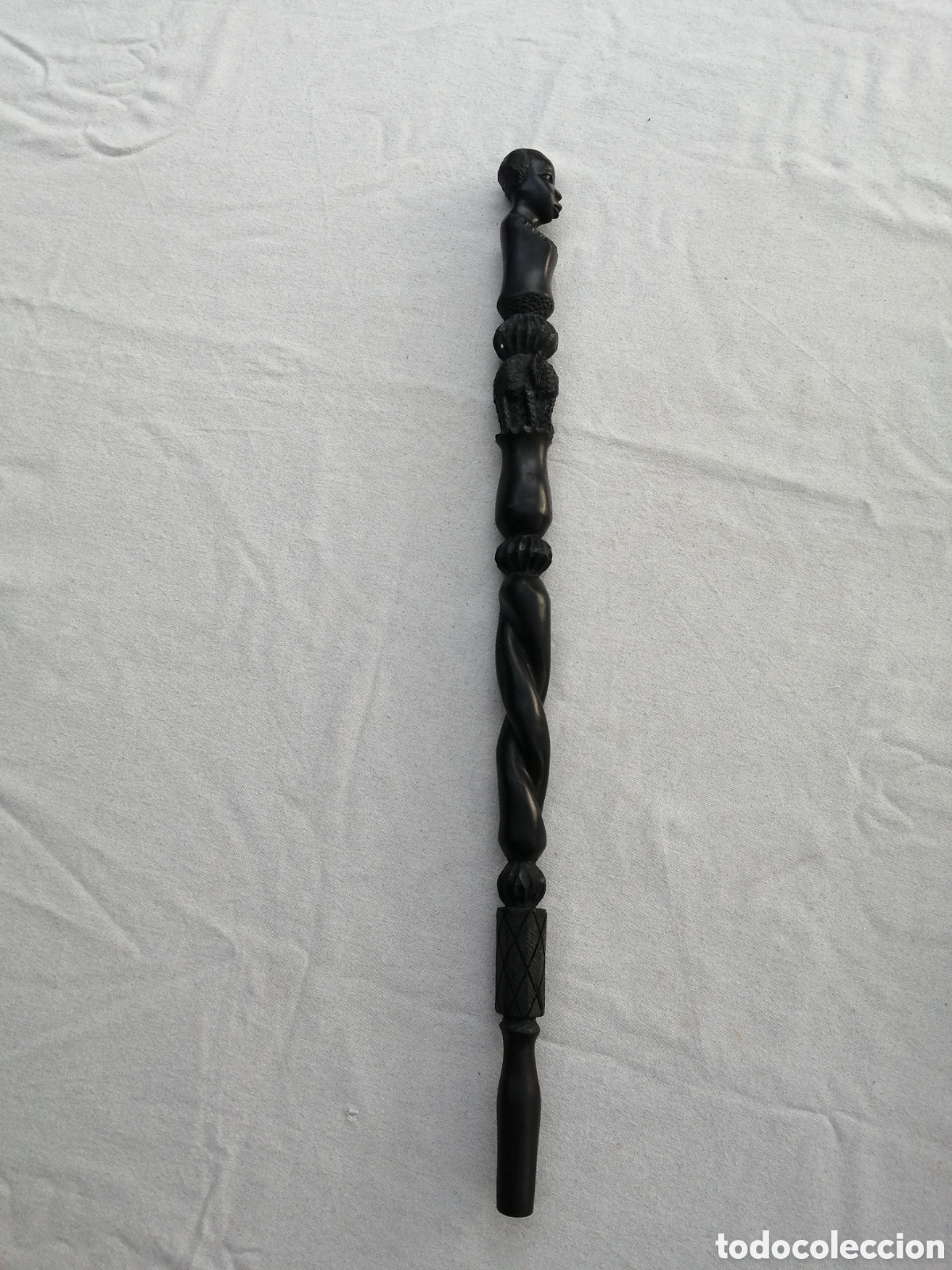 Arte: Bast&oacute;n &eacute;bano tallado - Foto 2