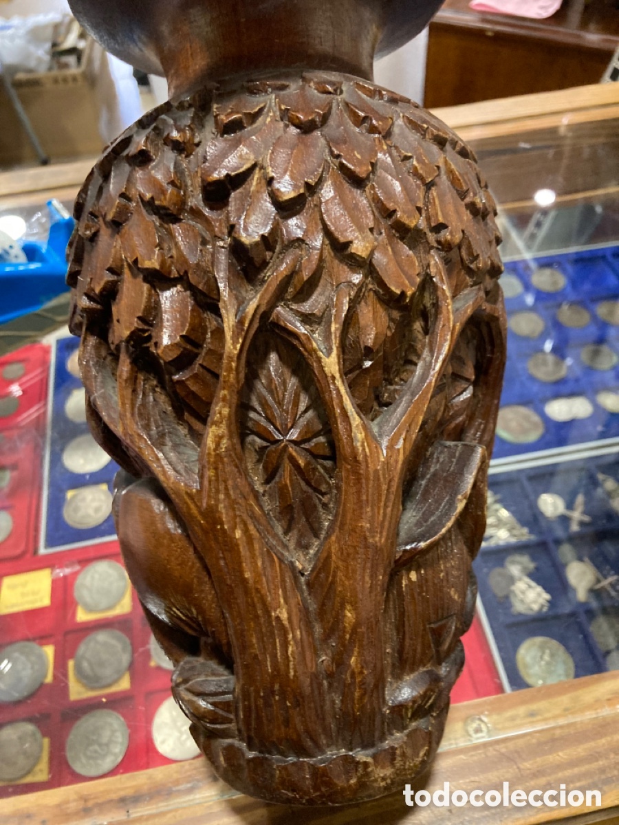 Arte: Bonito florero etnico en madera - Foto 6