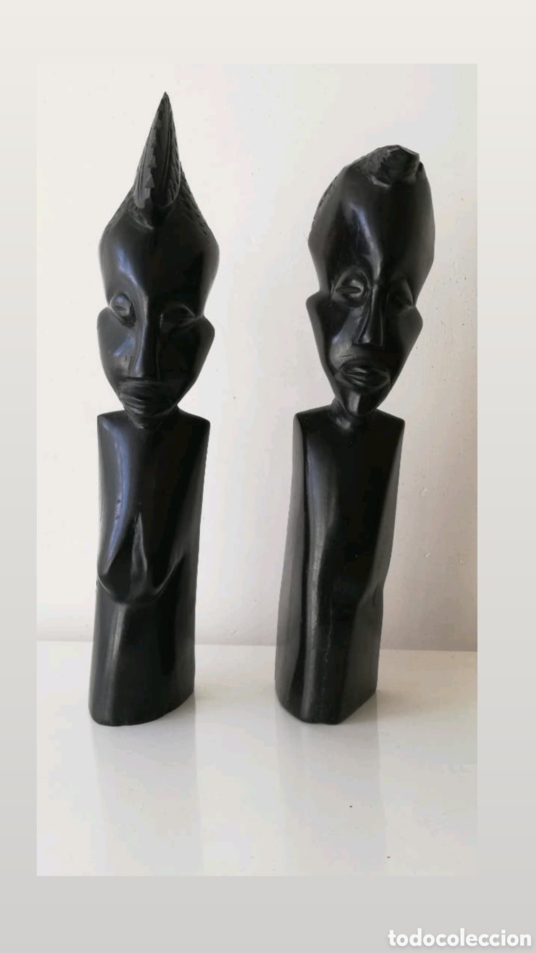 Arte: Dos Figuras de &Eacute;bano - Foto 1