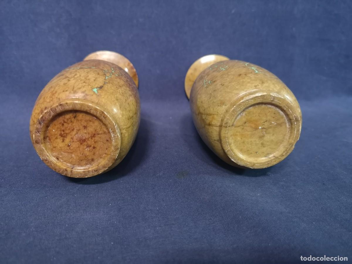 Arte: PAREJA DE JARRONES CHINOS EN PIEDRA - Foto 11