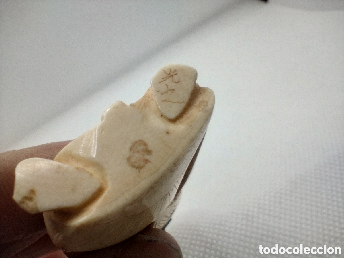 Arte: Antiguo netsuke doble cara - Foto 2