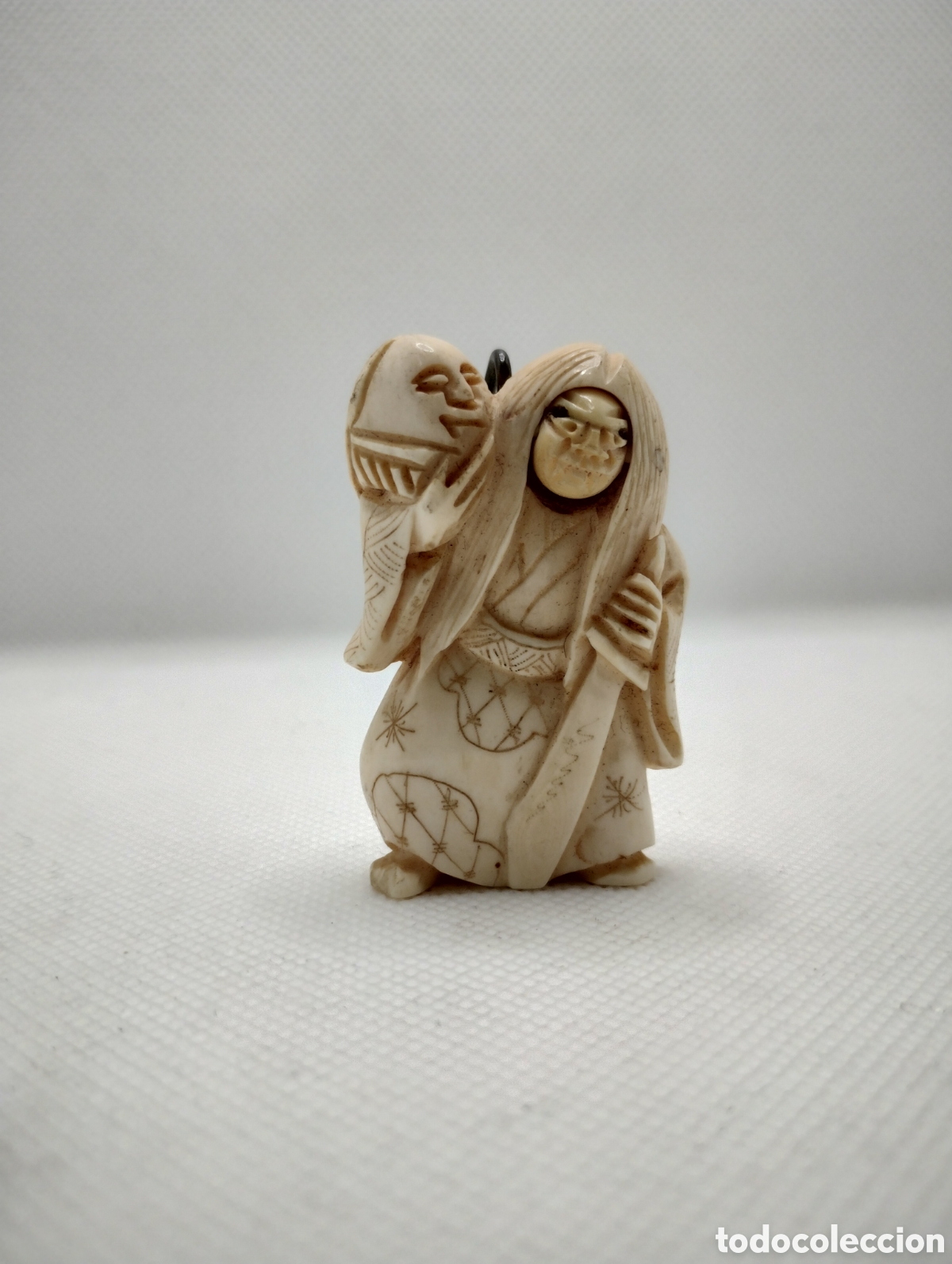 Arte: Antiguo netsuke doble cara - Foto 4
