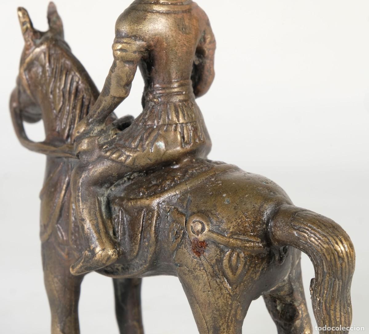Arte: Figura a caballo india en bronce - Foto 8