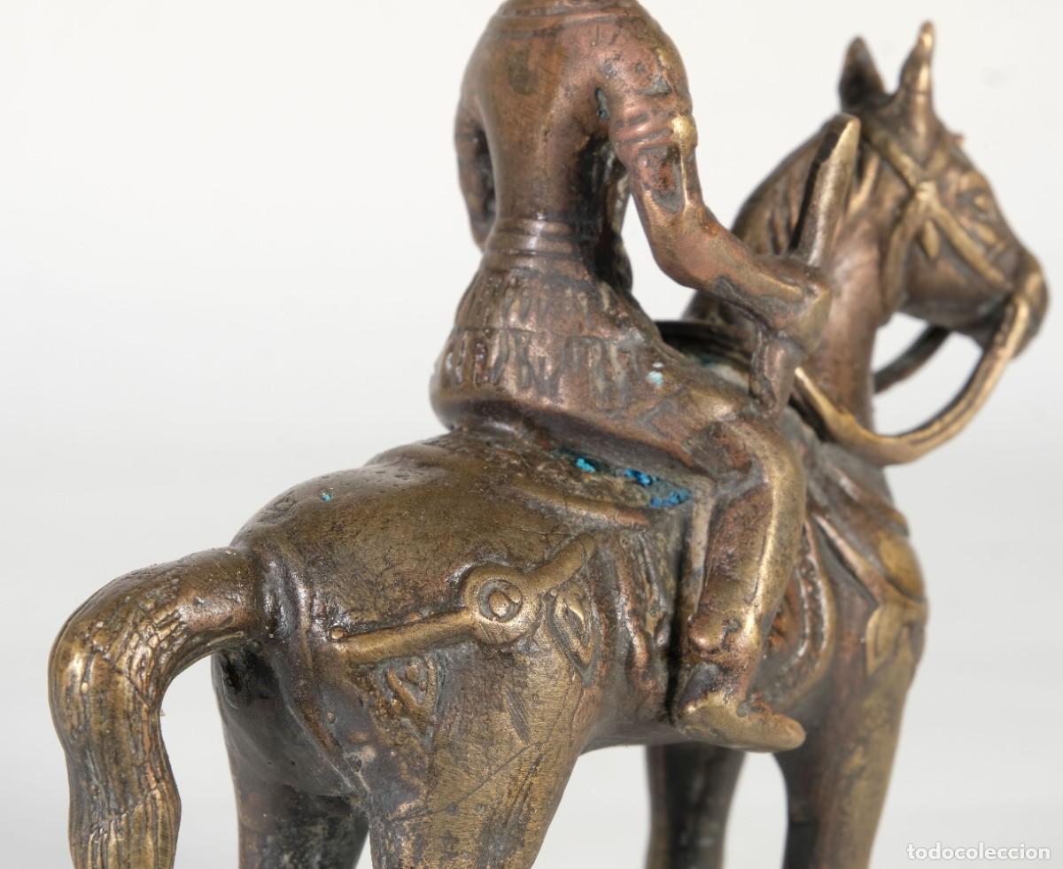 Arte: Figura a caballo india en bronce - Foto 9