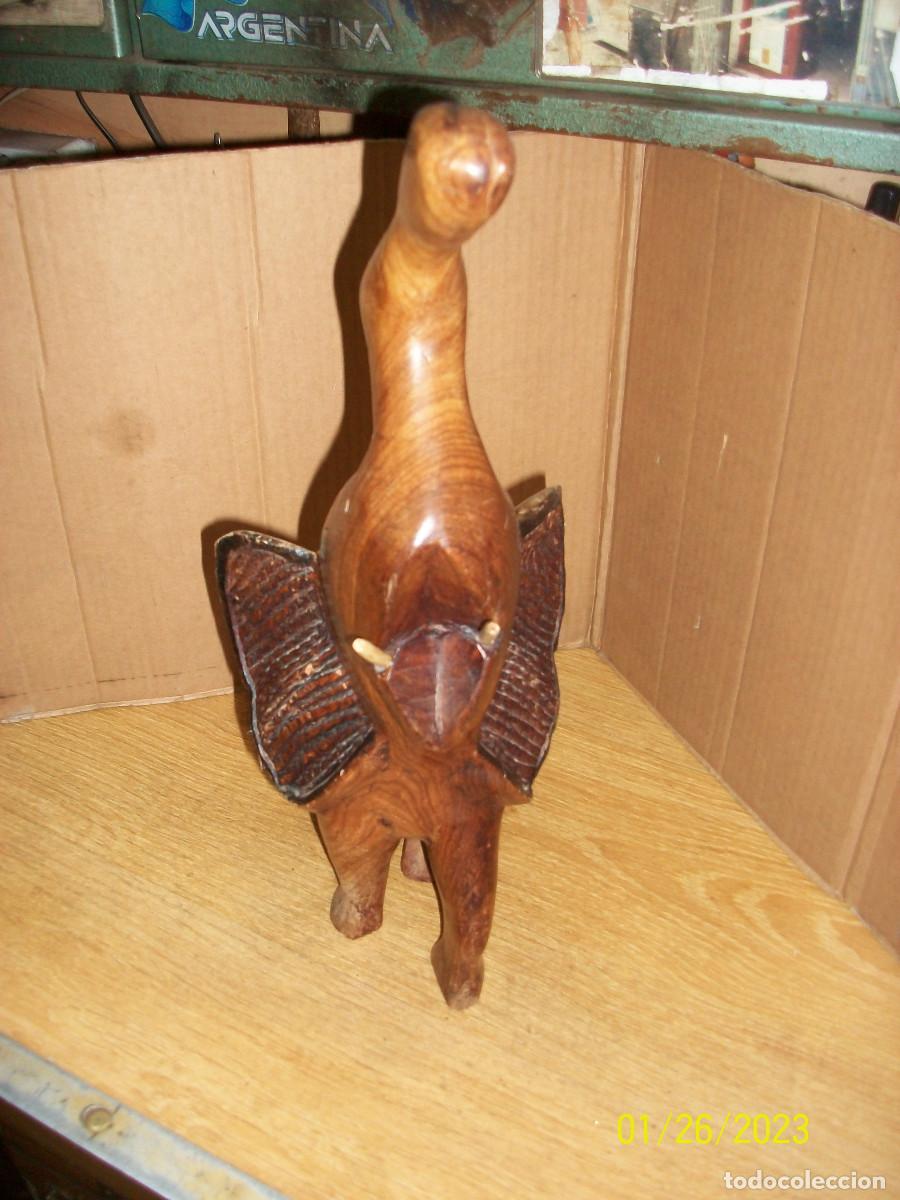 Arte: GRAN ELEFANTE DE MADERA AFICANO - Foto 4