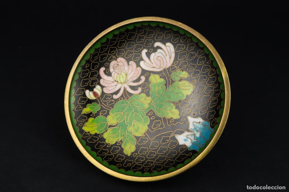 Arte: Antiguo Plato Chino Cloisonne - Foto 2