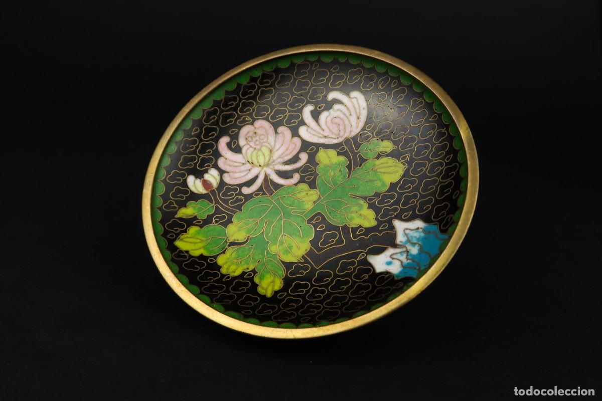 Arte: Antiguo Plato Chino Cloisonne - Foto 3