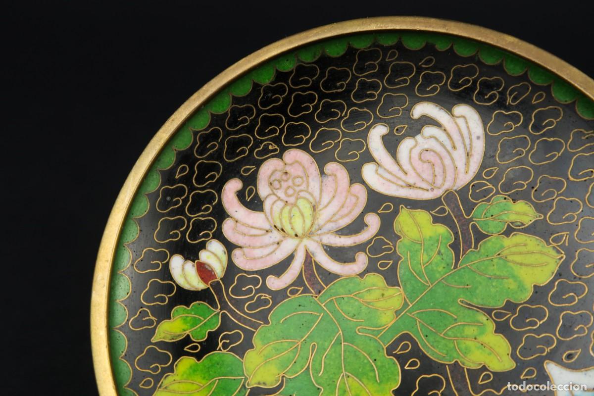 Arte: Antiguo Plato Chino Cloisonne - Foto 4