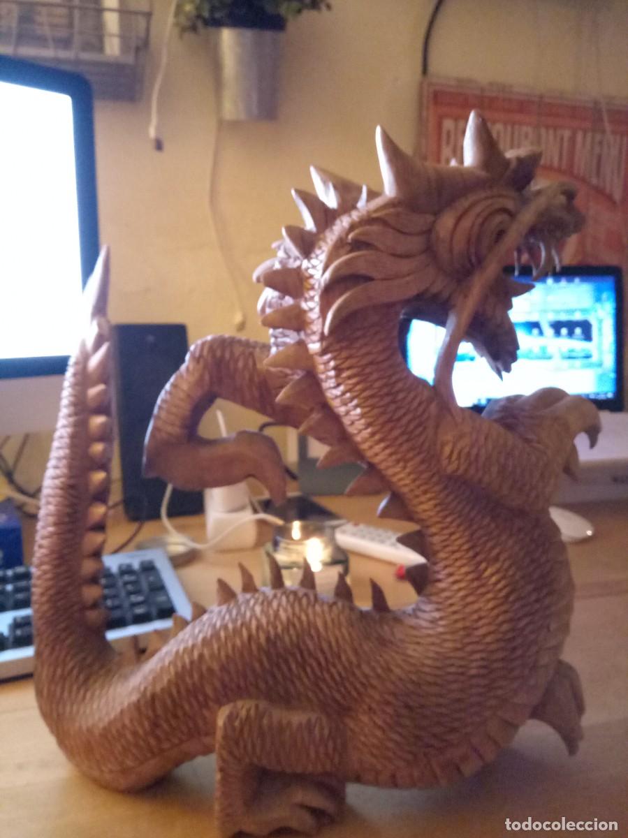 Arte: Drag&oacute;n tallado en madera - Foto 5