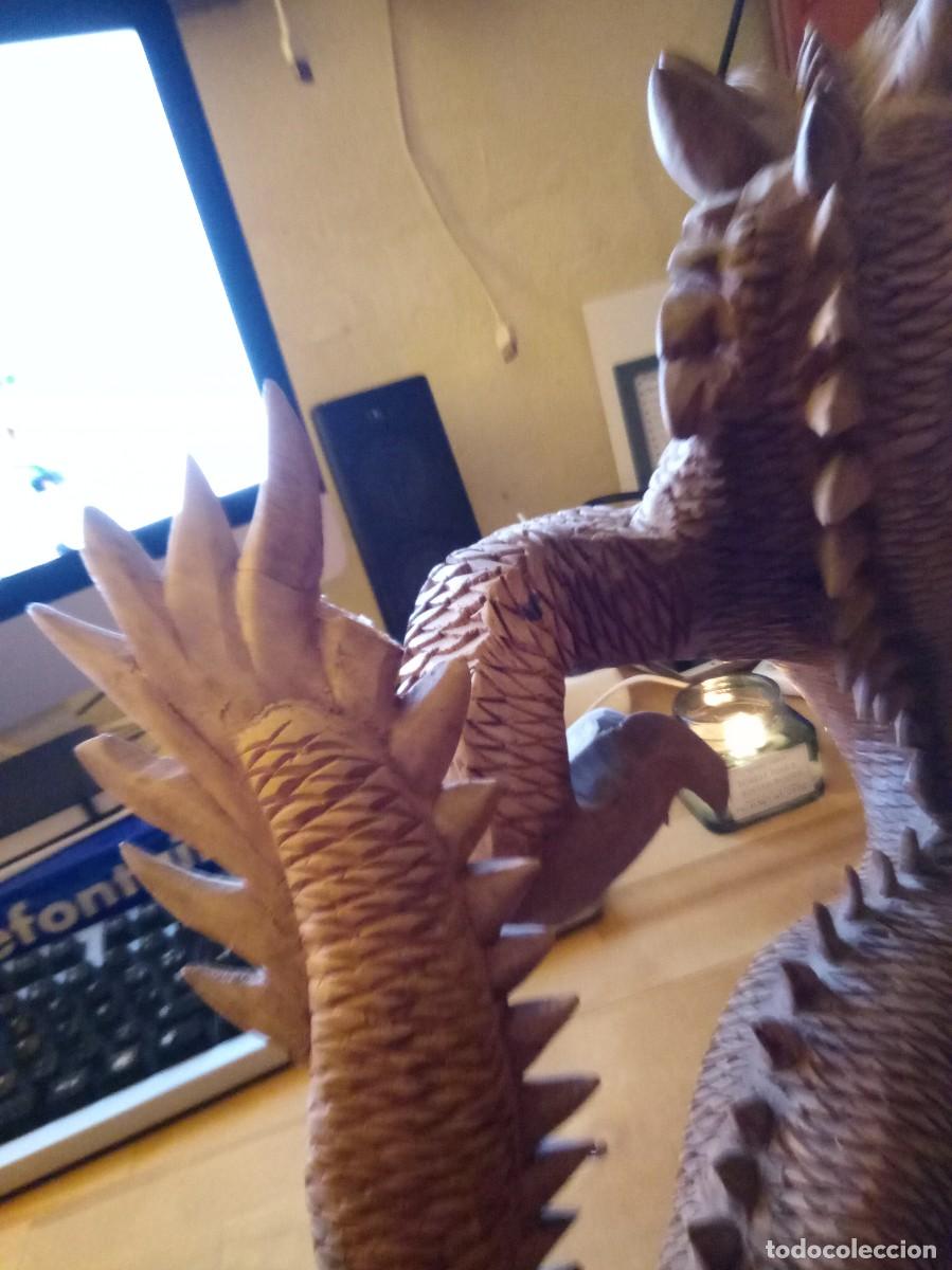 Arte: Drag&oacute;n tallado en madera - Foto 6