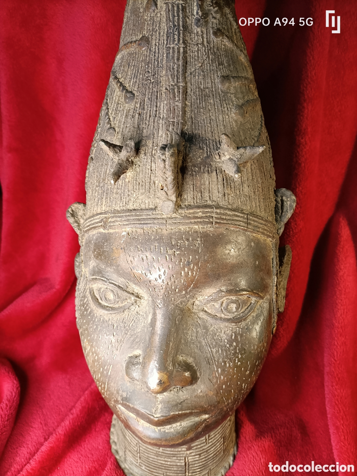 Arte: bronce africano Ben&iacute;n antiguo - Foto 1