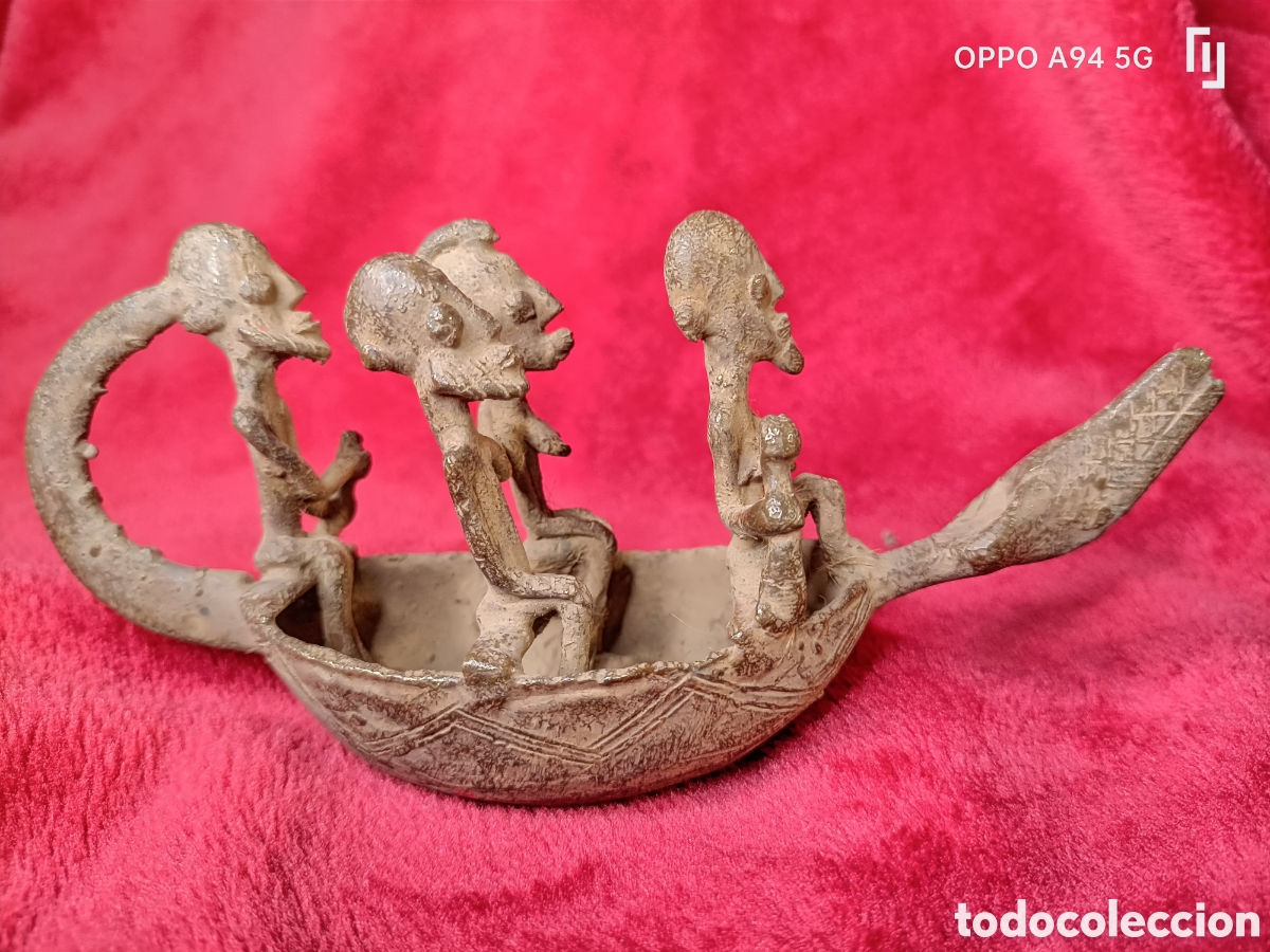 Arte: bronce africano antiguo - Foto 1