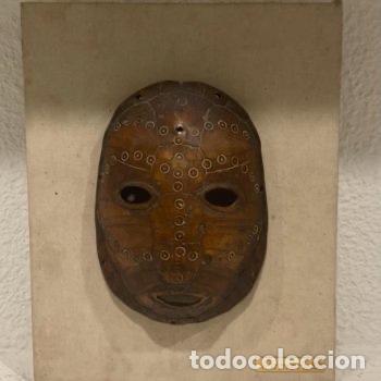Arte: M&Aacute;SCARA SOBRE CAPARAZ&Oacute;N DE TORTUGA DE CAMER&Uacute;N - Foto 1