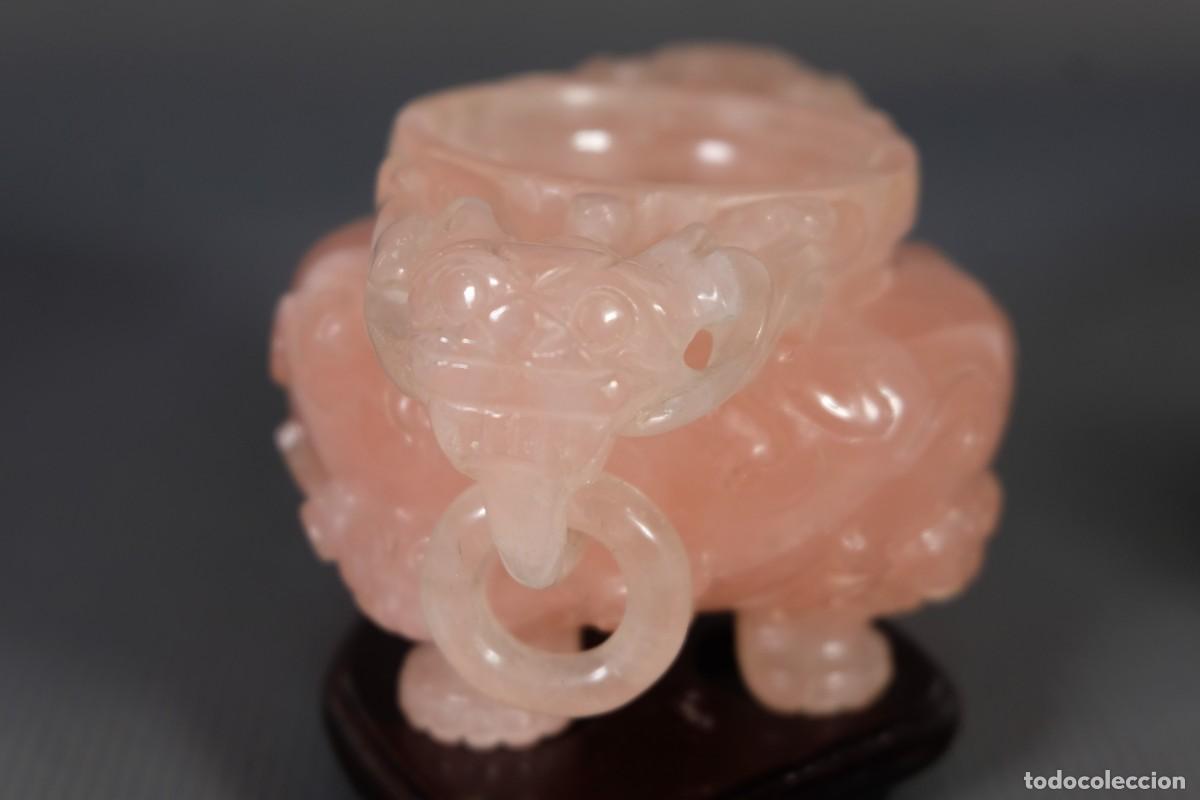 Arte: Potiche chino en cuarzo rosa - Foto 9