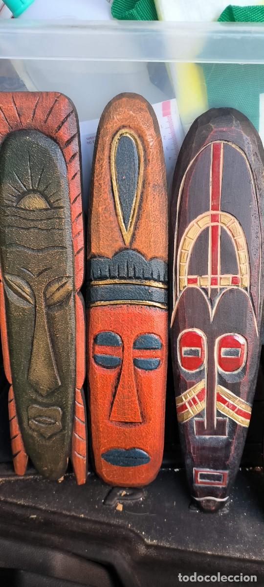 Arte: 6 M&Aacute;SCARAS AFRICANAS 40 cm - Foto 2