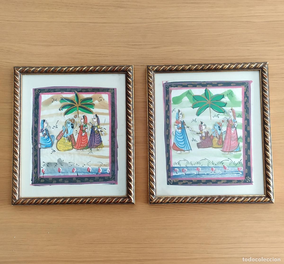 Arte: 2 Cuadros de Arte Hind&uacute; - Foto 1