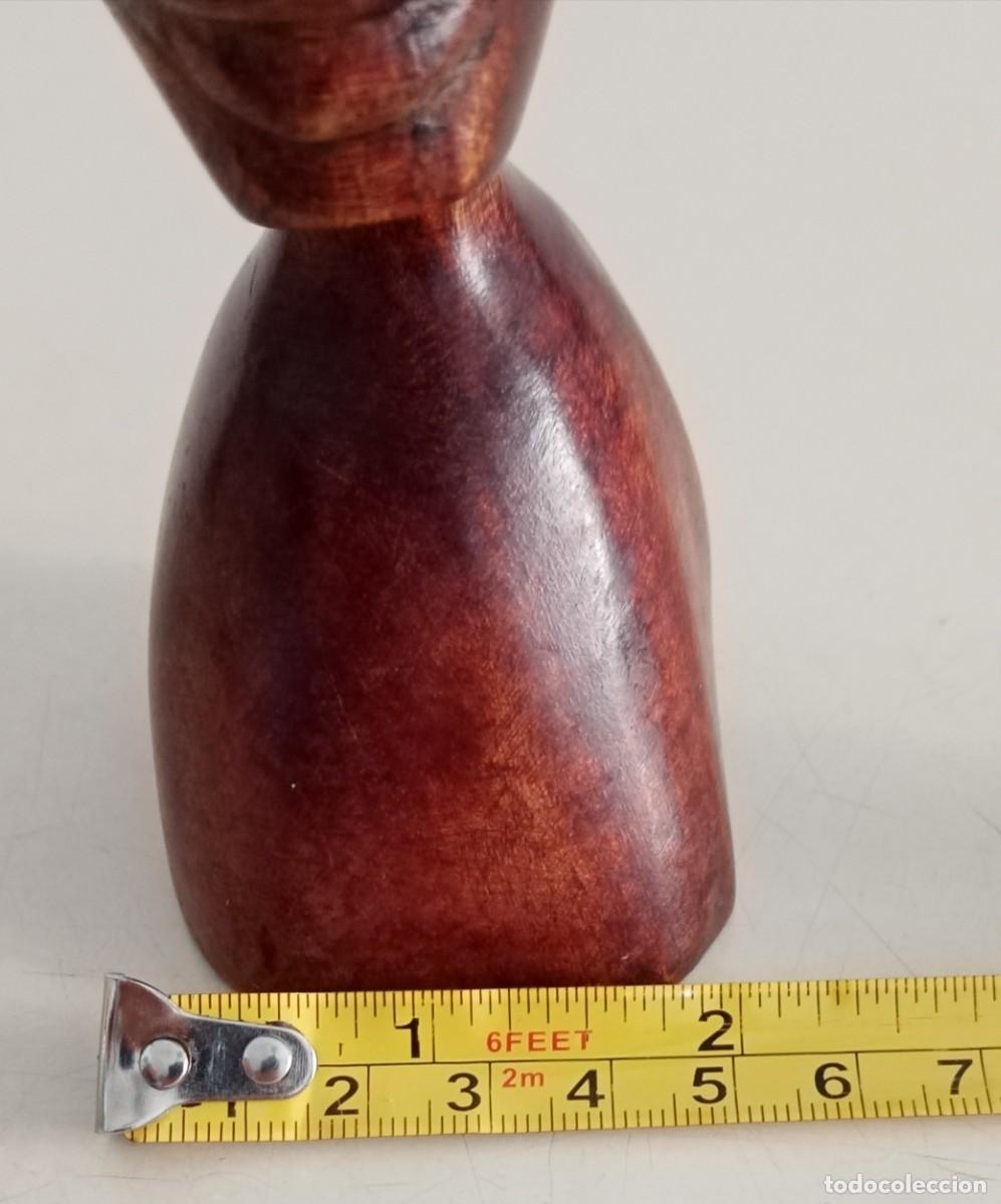 Arte: BUSTO AFRICANO TALLADO EN MADERA - Foto 4