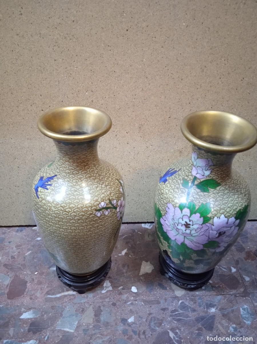 Arte: Pareja de cloisonet antiguo - Foto 3