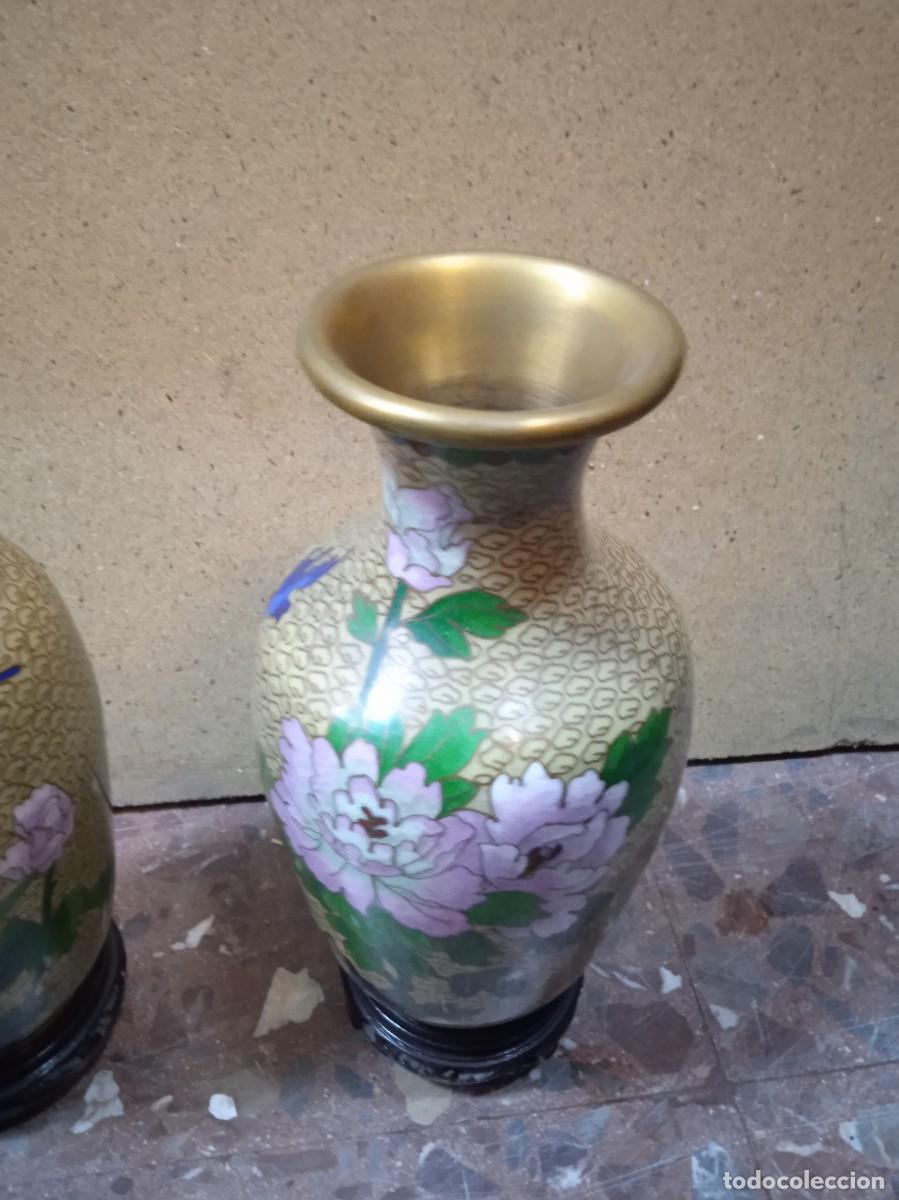 Arte: Pareja de cloisonet antiguo - Foto 4
