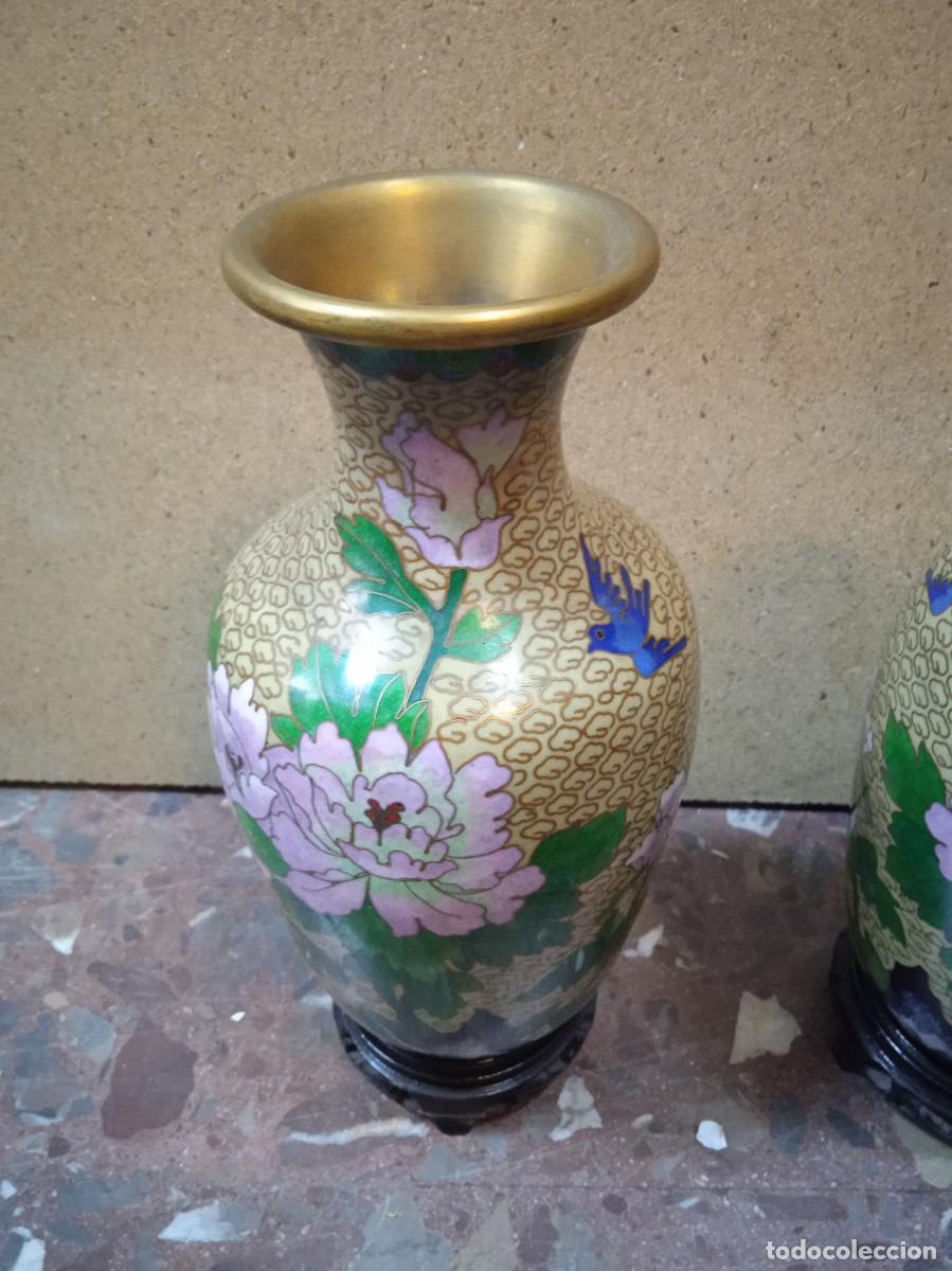 Arte: Pareja de cloisonet antiguo - Foto 5