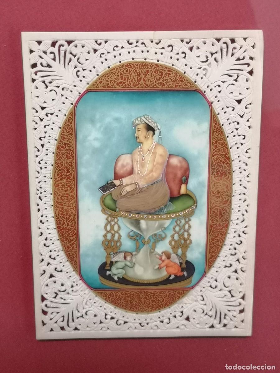 Arte: MINIATURA ANTIGUA SOBRE PLACA - Foto 3