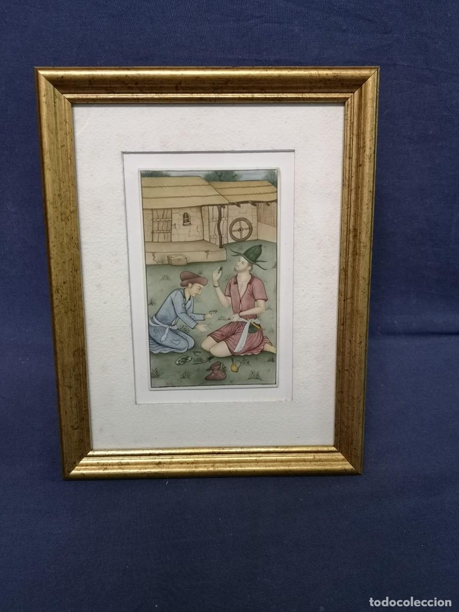 Arte: MINIATURA ANTIGUA SOBRE PLACA - Foto 1