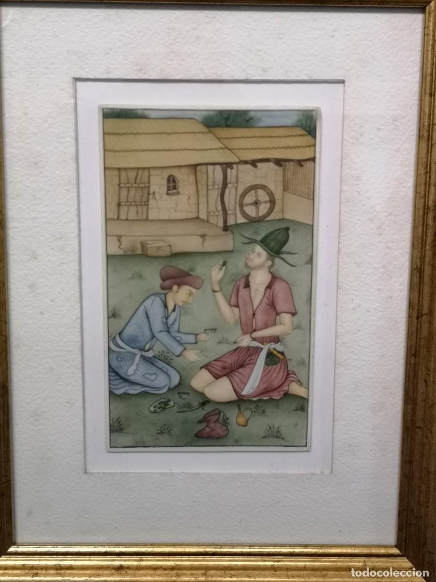 Arte: MINIATURA ANTIGUA SOBRE PLACA - Foto 2