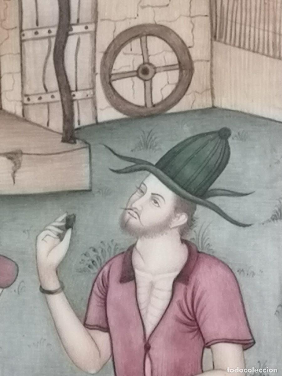 Arte: MINIATURA ANTIGUA SOBRE PLACA - Foto 4