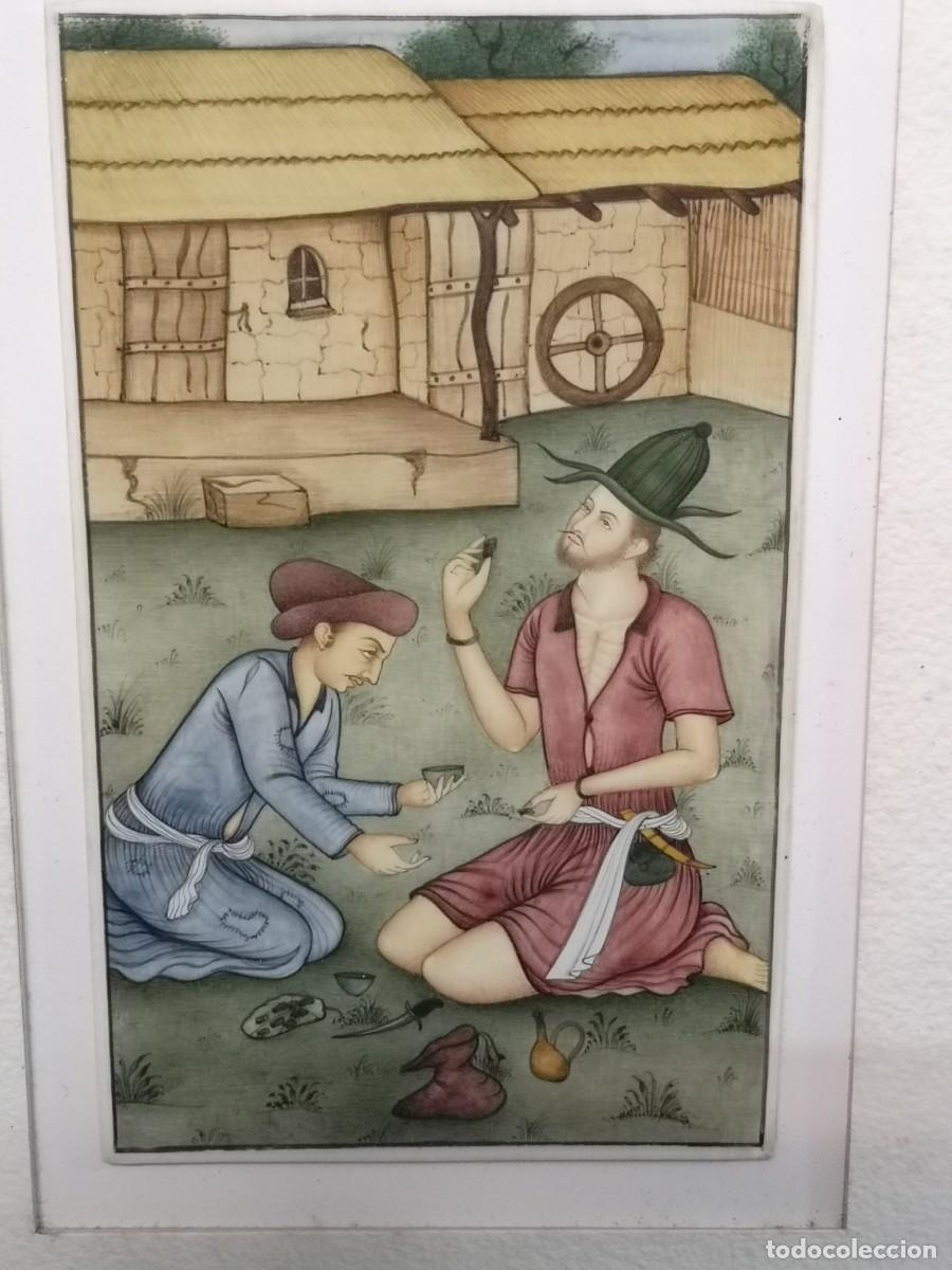 Arte: MINIATURA ANTIGUA SOBRE PLACA - Foto 8