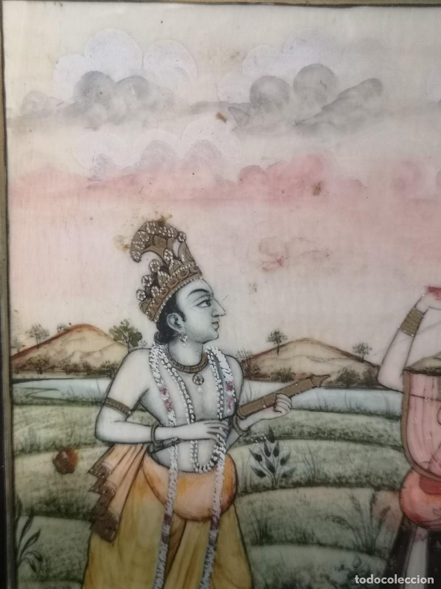 Arte: MINIATURA INDIA SOBRE PLACA - Foto 4