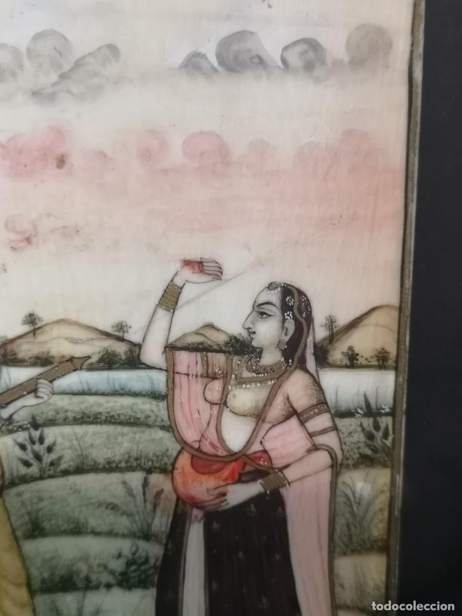 Arte: MINIATURA INDIA SOBRE PLACA - Foto 5