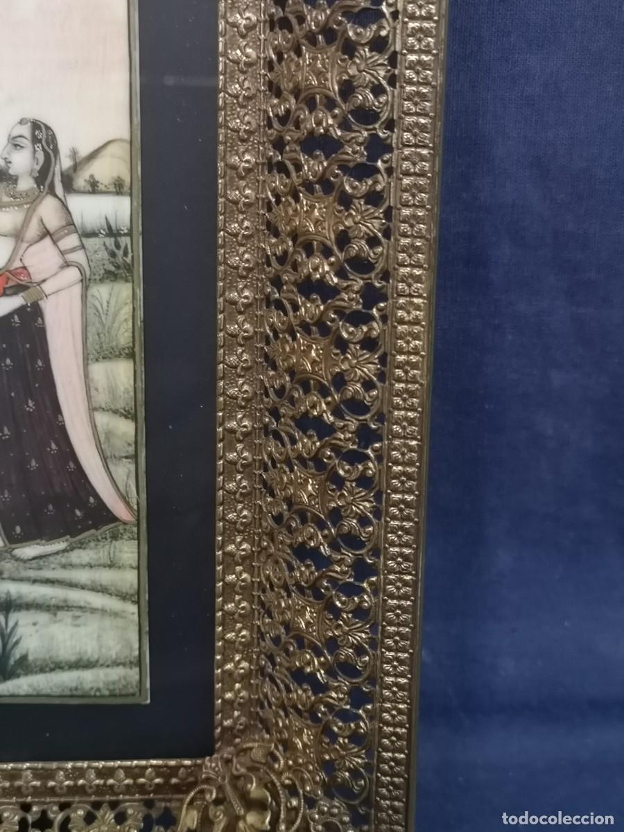 Arte: MINIATURA INDIA SOBRE PLACA - Foto 9