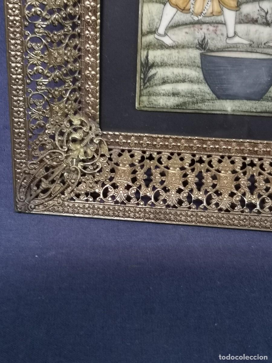 Arte: MINIATURA INDIA SOBRE PLACA - Foto 11